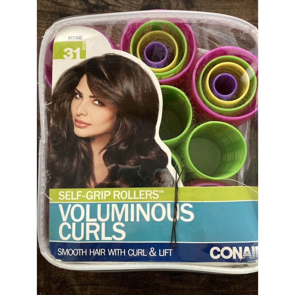 Conair Self Grip Hair Rollers Set of 31 Assorted Colors for Curls and Volume